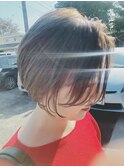 宇都宮 ショート ボブ 前下がり Bliss シースルー 前髪 
