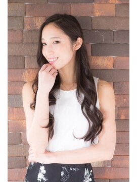 ヘアーズ ロッソ テラス(hair's ROSSO TERRACE) 【鶴見】センターパート 無造作 カール ロング☆[30代40代50代]