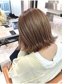 外ハネボブ◎ミルクティーベージュビタミンカラー池袋池袋東口
