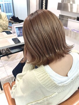 アジールヘア 池袋東口店(agir hair) 外ハネボブ◎ミルクティーベージュビタミンカラー池袋池袋東口
