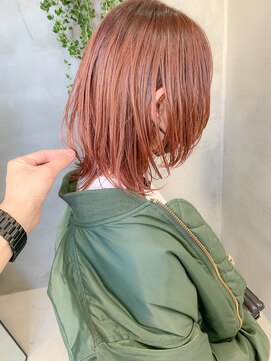 テトヘアー(teto hair) ウルフカット、アプリコット、コーラル、ピンクブラウン