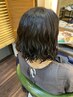 ダメージレスパ－マ+小顔カット+髪質改善トリ－トメント+超音波ケアプロ