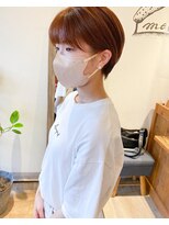 メルト 吉祥寺(melt)&nbsp;《宮本》オレンジベージュマッシュショート耳掛け丸み大人可愛い