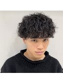 マッシュ×波プードルパーマ/メンズパーマ/メンズカット