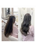 クラン ヘアーアンドスタジオ(CLAN hair & studio)&nbsp;ハイトーンエクステブリーチインナーミルクティーベージュ