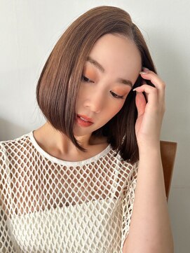 ラフィスヘアー リープ 新丸子店(La fith hair leap) 【La fith】マルチダボブ×マロンブラウン