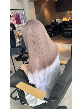 リゲル(rigel) 艶ストレート×ミルクティーベージュ