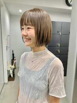 ヘアー アイス 御器所本店(HAIR ICI) 20代30代40代ミニボブショコラアッシュ透明感小顔ブリーチなし