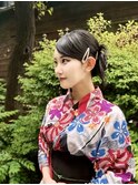 浴衣でもカチモリアップスタイル☆花火大会、イベント、納涼船