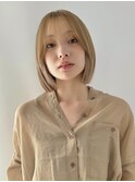 デザインカラー/レイヤーカット/ウェットヘア/オリーブベージュ