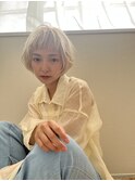 ハイトーンショートボブ　撮影スタイル