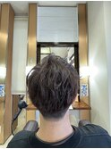 刈り上げツーブロック/ブラウンアッシュ