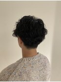 マッシュ×波巻きパーマ