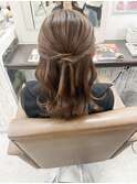 ハーフアップ