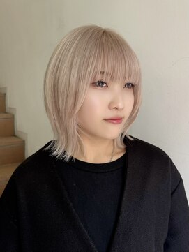 サンク 原宿 表参道(cinq) ★ハイトーンカラーミルクティーベージュホワイトベージュカラー