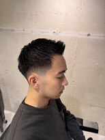 フランクスバーバーザスタンド(Frank’s barber the stand)&nbsp;スペインカール/スパイキーショート/ブルーブラックS