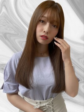 サロンドルテラ (Salon de Lutella) まとまりラフストレートレイヤー大人可愛いフォギーベージュ