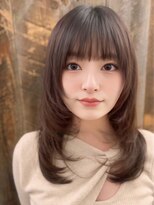 ピース トウキョウ(PEACE TOKYO) 韓国ヘア/韓国レイヤー/グレージュ/前髪カット/20代30代40代50代