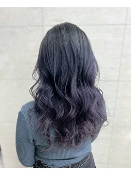 グラデーション×ダークアッシュ×パープル