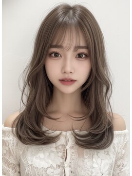 オリンテ バイ レシッド 表参道(orente by rcid) 韓国レイヤーロング美髪グレージュアッシュリタッチ前髪