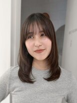 マッシュ 天王寺あべの(MASHU) 抜け感オリーブベージュの小顔レイヤー