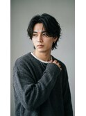 横浜桜木町/メンズカット/ニュアンスパーマ/センターパート