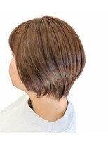グランミリ(Grand mm) 大人可愛い丸みショートボブ×艶ブラウン