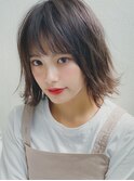 《Agu hair》抜け感アッシュグレー外ハネMIXボブ