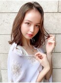 AFLOAT《矢田菜津紀》表参道/レイヤーくびれミディ◎ブラウン