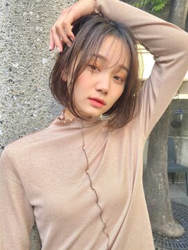 ロジッタ(ROJITHA) 【ROJITHA】内巻きミディ×クリアブラウン