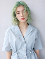 アルバム 渋谷パルコ(ALBUM) ★ターコイズグリーン_ショコラアッシュふんわりカール_28071☆