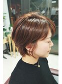 暖色系カラーでうるツヤショート★