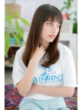 ミック ヘアアンドメイク アップ 駒込店(miq Hair&Make up) ツヤ髪ニュアンスカラーシースルー前髪エアストレートb1