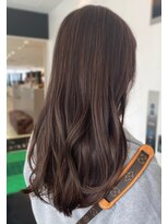 ★廣中優奈★20代30代ハイライトラベンダーブラウン