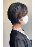 透け感ショートボブ