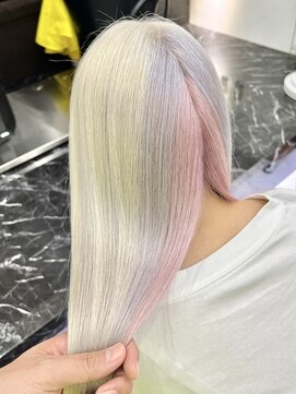 チュダック(ChuDuck) 【◎甘くてカワイイ◎】韓国風《セクションカラー》ケアブリーチ