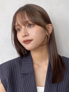 ノイ(noi) 顔周りレイヤーカットグレージュカラーくびれボブベージュカラー