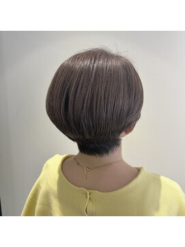 リュネッツ あざみ野店(lunettes) 【白髪ぼかし】透明感ブラウン×収まりショートボブ