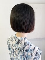 ヒビヲ(HIBIO) 横浜タッセルボブショコラブラウン切りっぱなしボブショートボブ