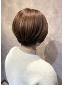 大人ショート×ライトブラウン