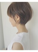 ホワイトグレージュ/デジタルパーマ/チェリーブラウン/小倉