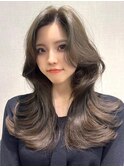 韓国風レイヤーカット顔まわりくびれオルチャン堀江