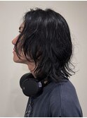 【長谷川愛】メンズウルフ　ニュアンスルーズパーマ　色気