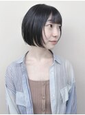 ＊ミニボブ切りっぱなしボブ耳かけボブ大人顎ラインボブ小顔ボブ