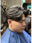 リバースセンターパート×フェザーパーマ×ニュアンスパーマ