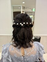 オフ(off)&nbsp;ハーフアップ×結婚式ヘアセット｜お呼ばれヘア｜ボブヘアセット