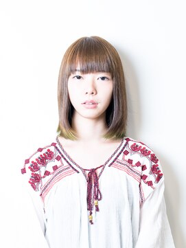 ヘア サロン イエロー(hair salon YELLOW) 『YELLOW』裾カラーがオシャレなボブ