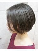 ナチュラルショートボブ/オイル仕上げでフラットに◎