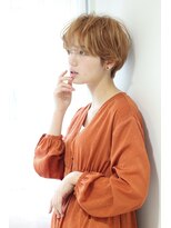 クラン 岡本(Chlan)&nbsp;大人かわいいマッシュショート×オレンジベージュ