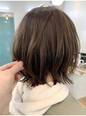 ラテグレージュx外ハネボブ◎シークレットハイライト☆